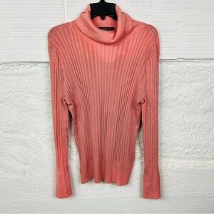 RELATIVITY salmon pink knit turtleneck sweater size XL